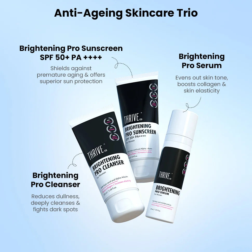 Brightening Pro Kit For Women : Cleanser, Serum & Sunscreen