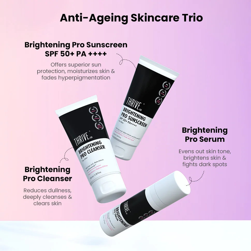 Brightening Pro Kit For Men : Cleanser, Serum & Sunscreen