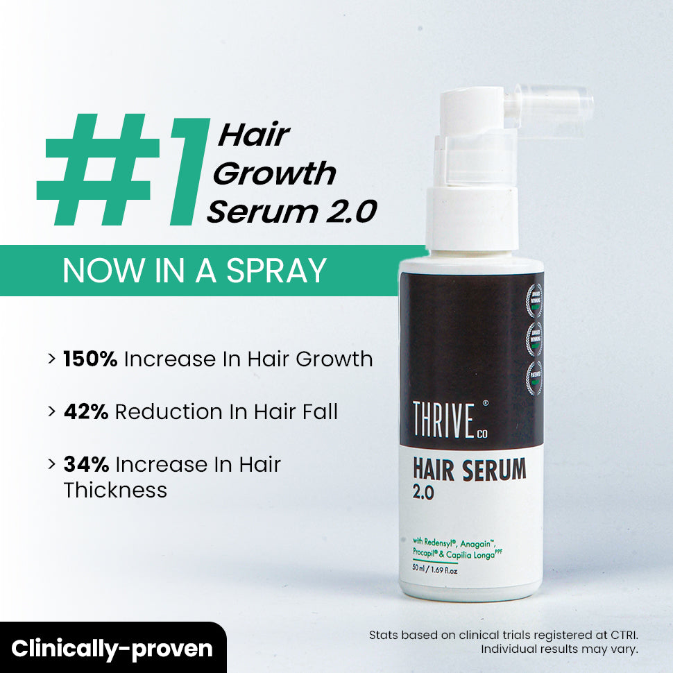 Hair Growth Serum 2.0 For Men & Women, 50ml + Free Rosemary Water Hair Spray, 100ml