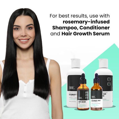 use rosemary mint hair oil with rosemary shampoo, conditioner and hair growth serum