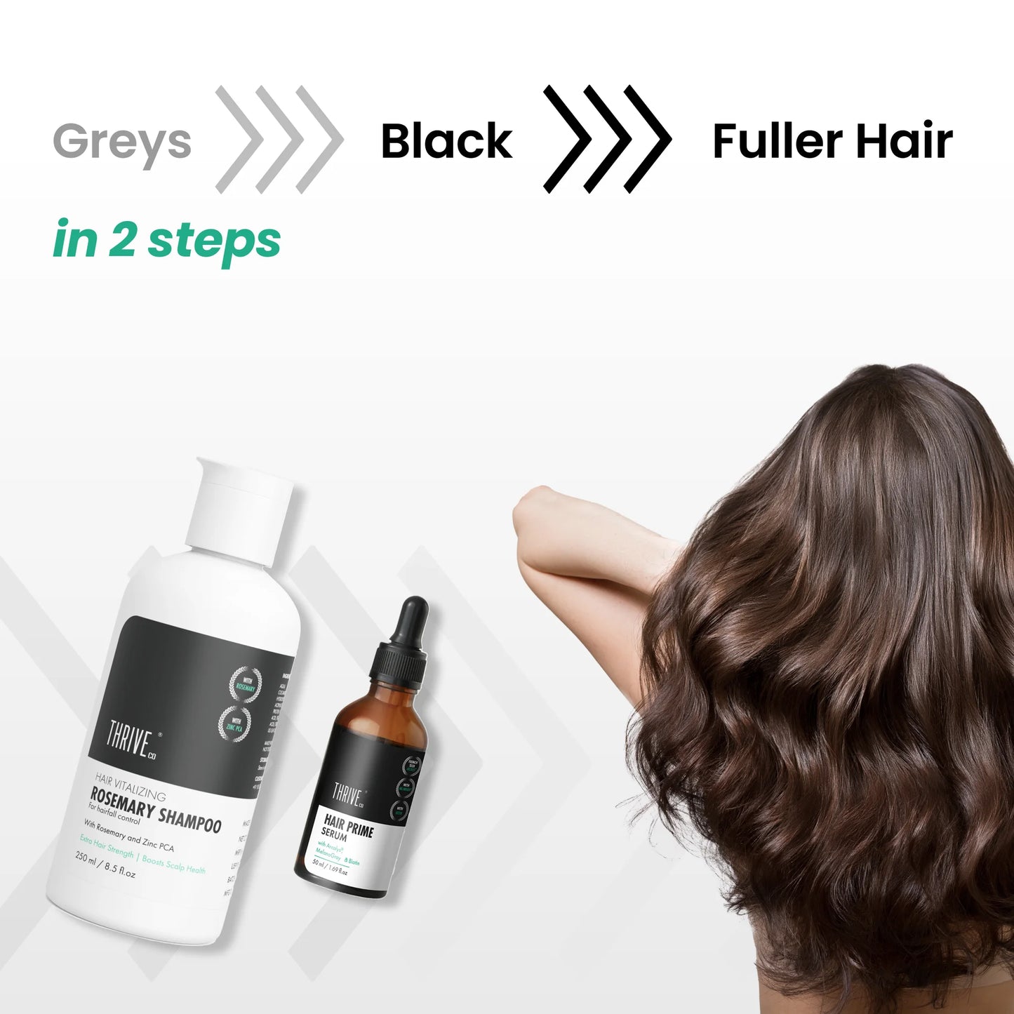 Hair Vitalizing Rosemary Shampoo (250ml) + ThriveCo Hair Prime Serum (50ml)