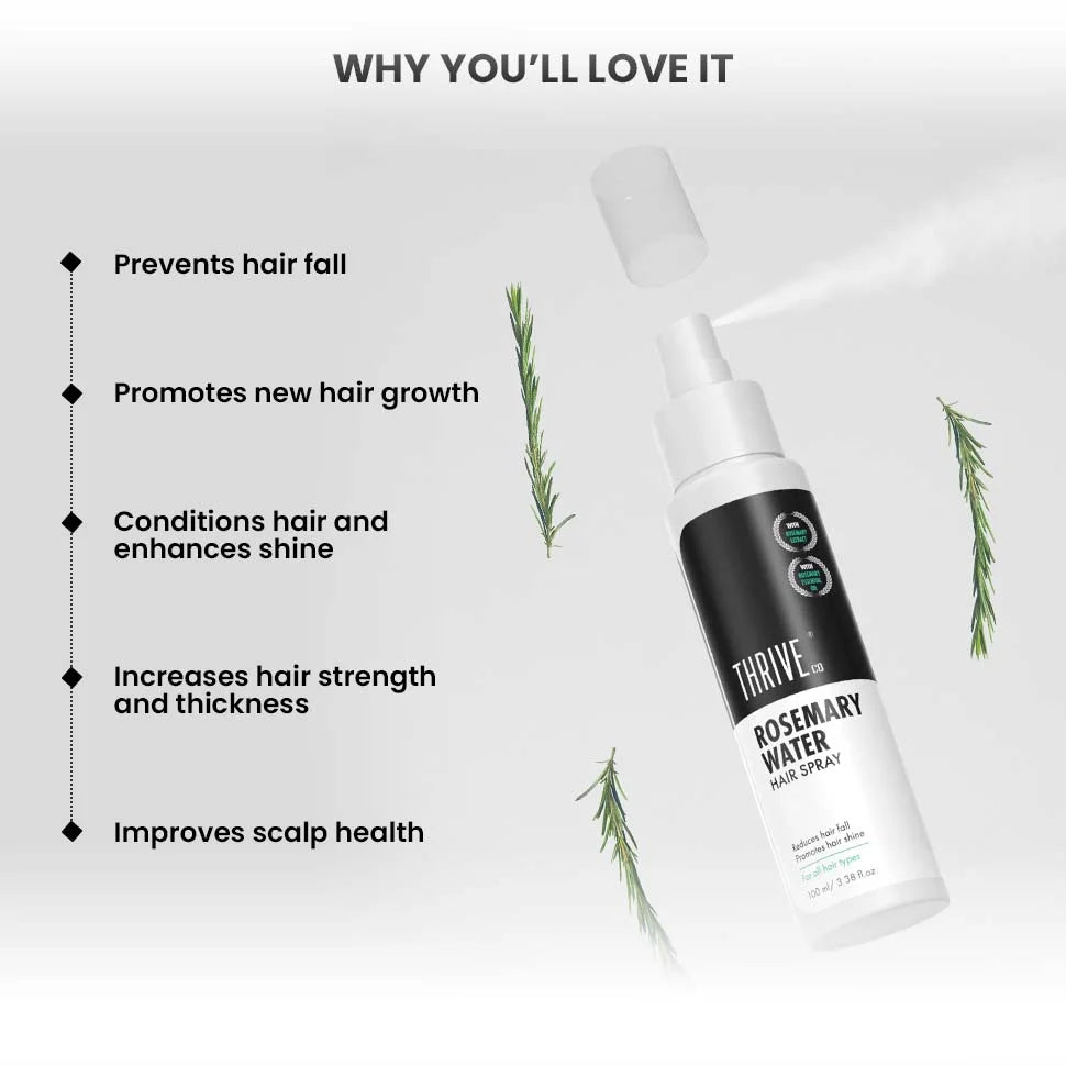 ThriveCo Rosemary Water Hair Spray, 100ml