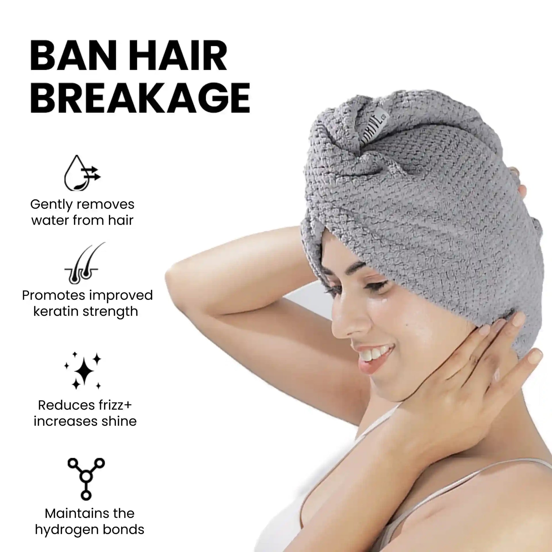 Buy ThriveCo Hair Buddy DAMPdefens Hair Towel Wrap Online Thriveco.in