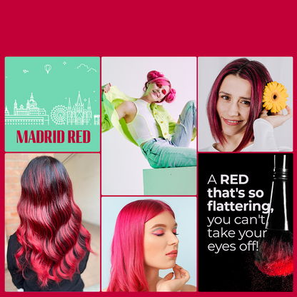 semi permanent hair color madrid red