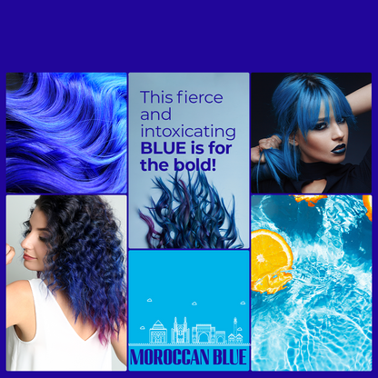 semi permanent hair color moroccan blue